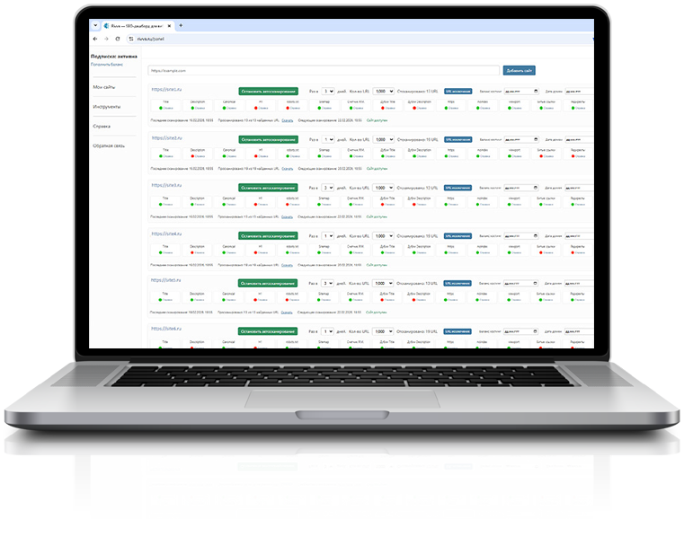 SEO-дашборд RIVVA